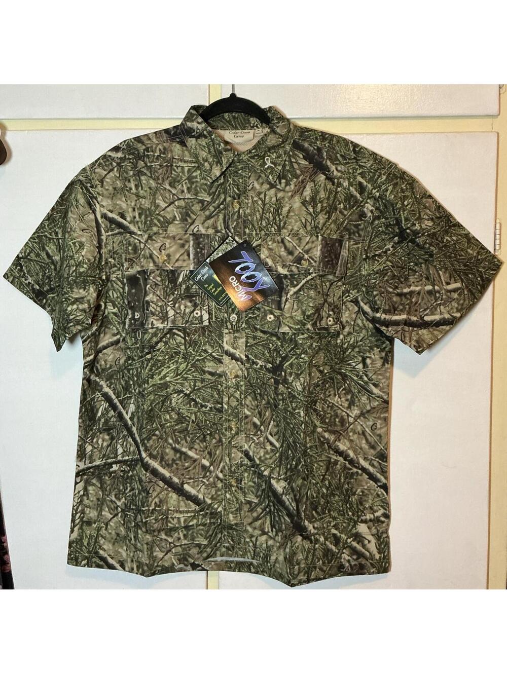Cedar Creek Camo Short Sleeve Hunting Shirt Men’s Medium NWT Hunting Outdoors